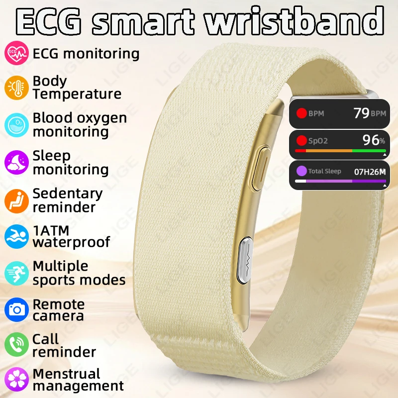 Fall Detection Watch - Mannen Smart Watch ECG Gezondheid Bloeddruk