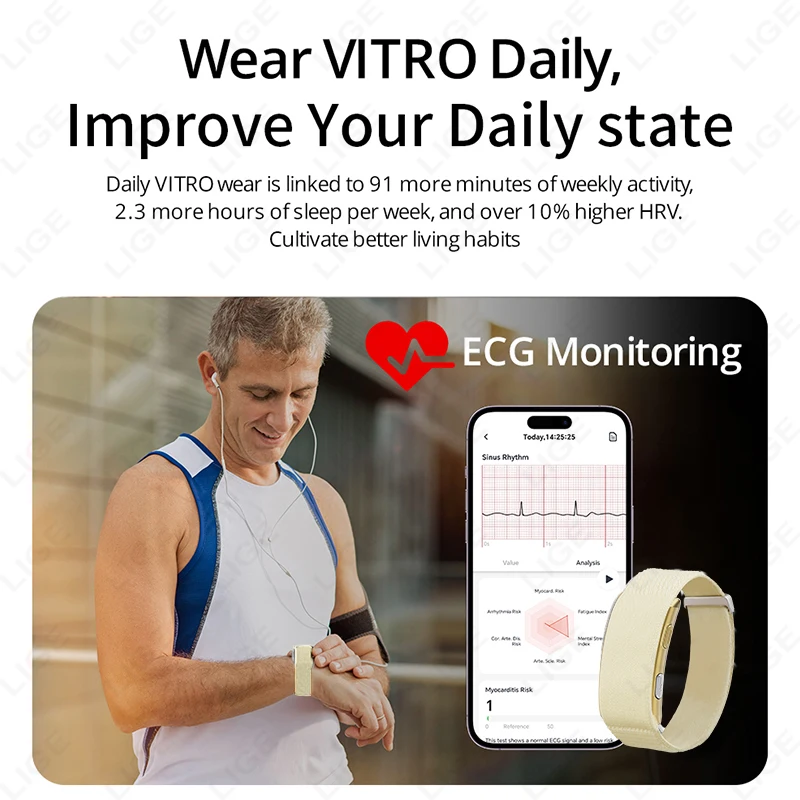Mannen Smart Watch ECG Gezondh - Fall Detection Watch recensie en prijs